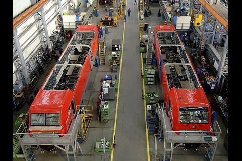 Bombardier Transportation locomotive factory in Kassel.
